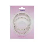 Кольцо разъемное металл in ⌀60 мм (70 мм внешн.), Hobby&Pro, никель, 2 шт