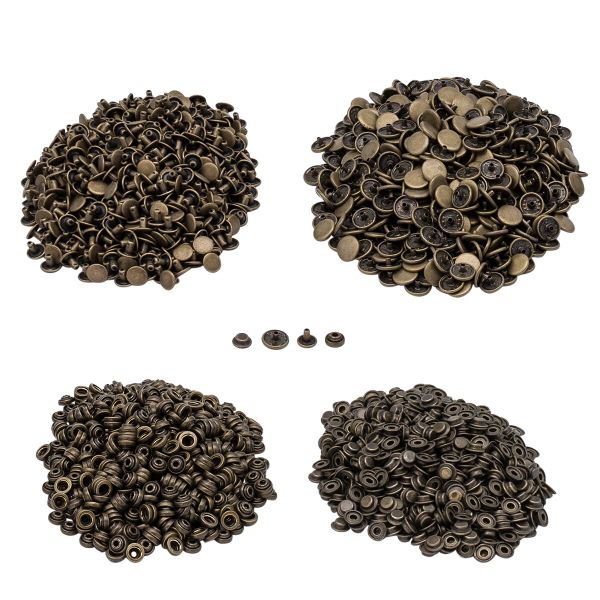 Кнопка Дельта (O-образная) ⌀15/12 мм, ≈720 шт, МЕТАЛЛ, антик, NEW STAR