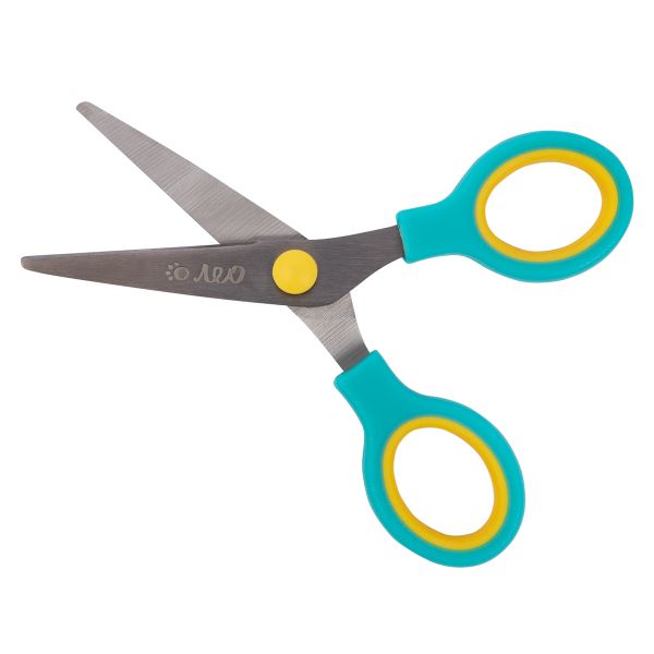 Ножницы школьные 13.3 см, с прорезиненными ручками, Лео LLSE-02