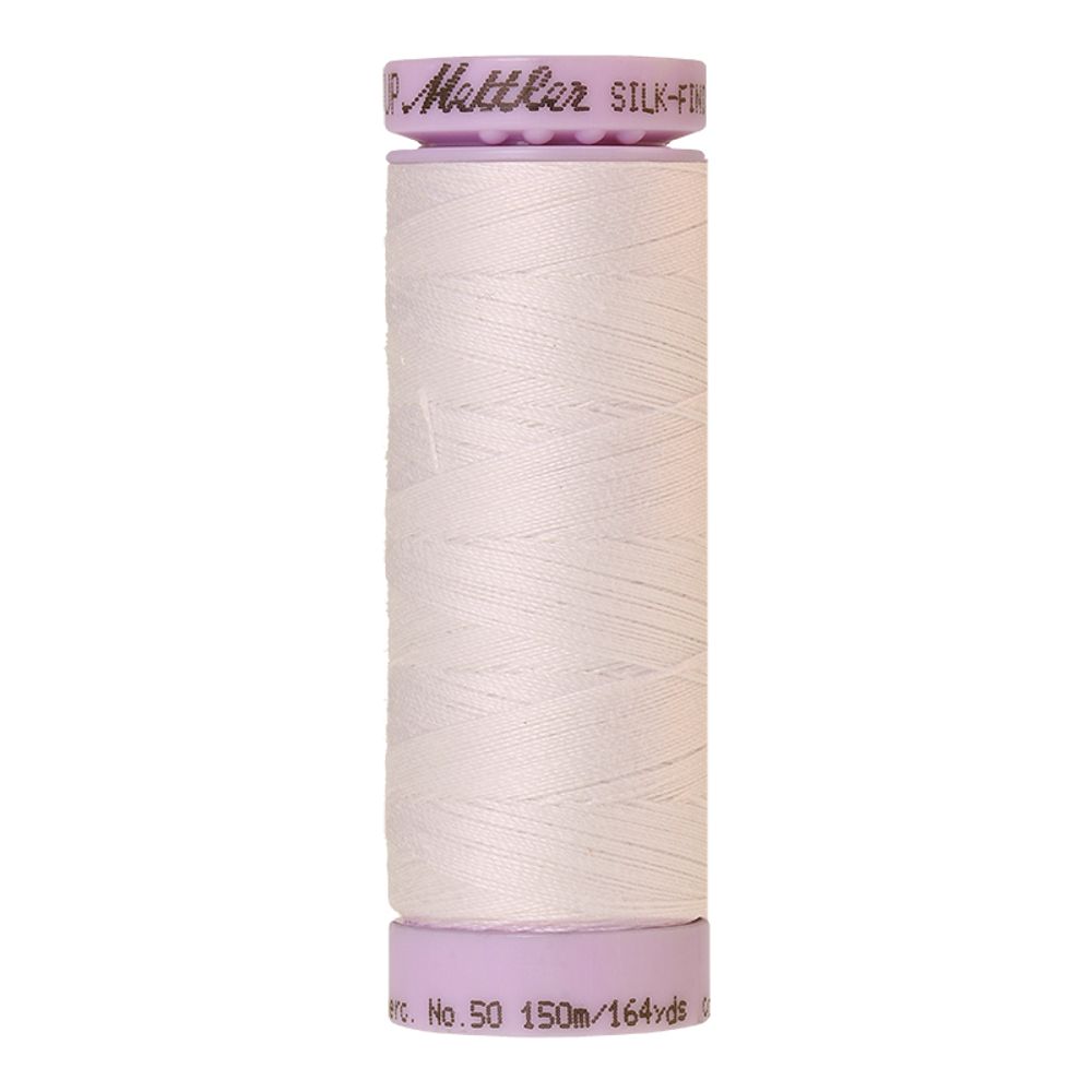 Нитки хлопковые отделочные Mettler Silk-Finish Cotton 50, 150 м, 2000 белый, 1 шт