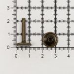 Хольнитены двухсторонние сумочные ⌀12 мм h-20 мм металл, латунь, 69593, 100 шт