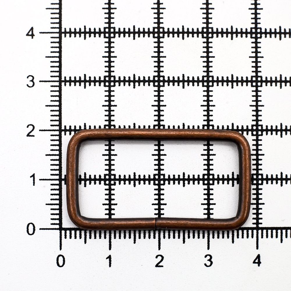 Рамка прямоугольная металл 31х15х2 мм, т.медь, 100 шт