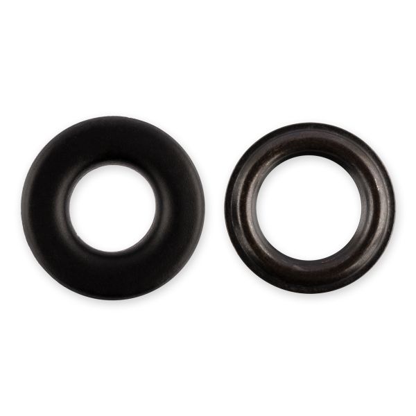 Люверсы металл ⌀_9.0 мм (внутр.), 1000±20 шт, чёрный, покрытие soft-touch, Gamma №24