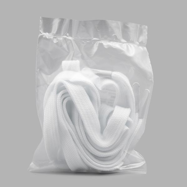 Шнурки плоские с металлическим наконечником 10.0 мм / 100 см, 1 пара (2 шт), белый, 6220-0134