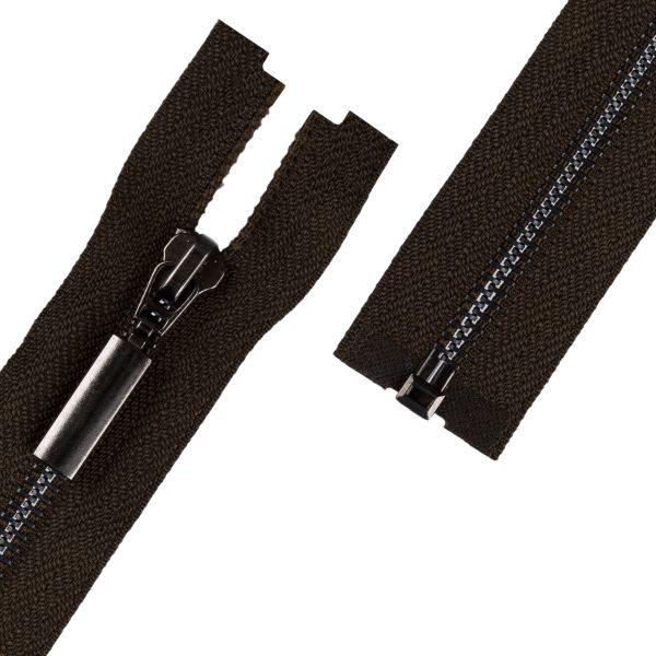 Молния металл Т5 (5 мм) 1 зам., разъем., 40 см, черн.никель, 316 коричнев.хаки, GM-751 Gamma, 10 шт