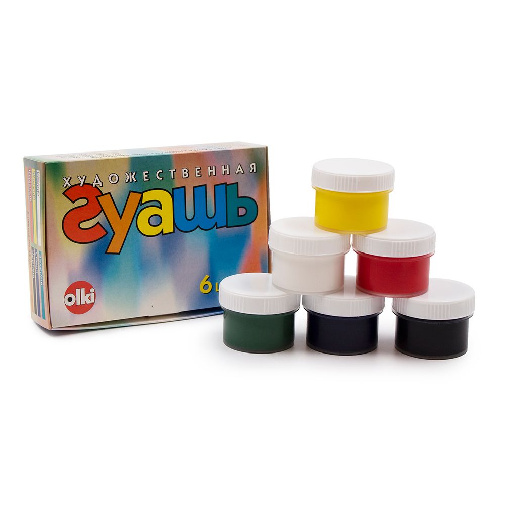 Краска гуашь в наборе худ. 6/33мл, 1004