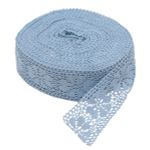Кружево вязаное (тесьма) хлопковое 60 мм / 25 метров, рис.60.01.178 (голубой) С3749Г17