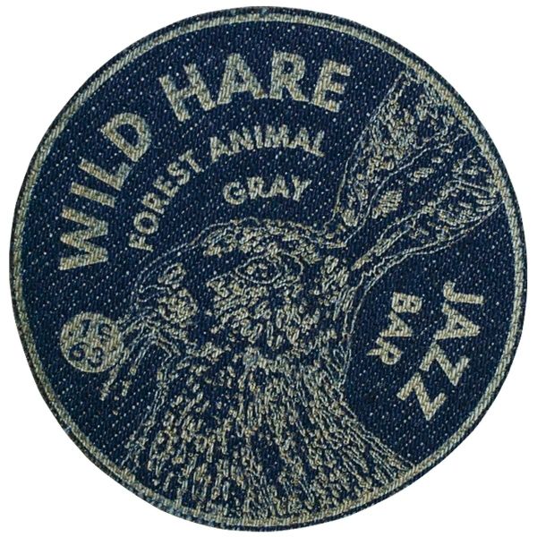 Термоаппликация джинсовая с лазерной гравировкой, Заяц, синий цв. 1шт. 926755 Prym