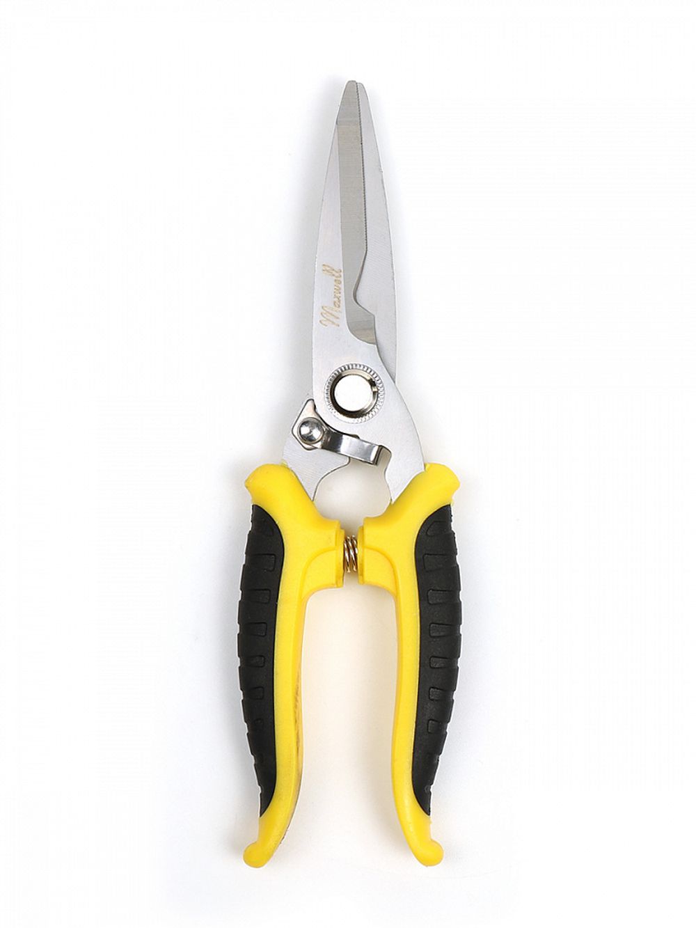 Секатор прямое лезвие 80/210.2 ручки желто-черный пластик, Maxwell Garden