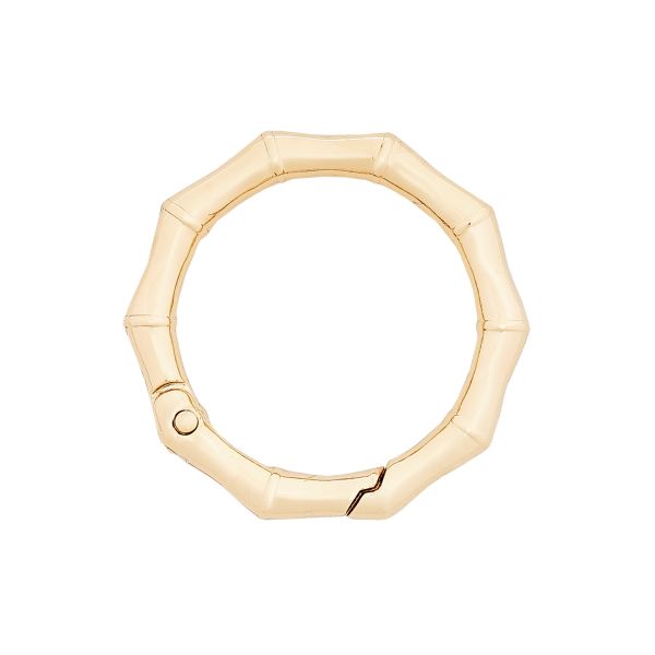 Карабин металл кольцо ⌀32 мм, декоративный, золото, MB_2231, 6 шт