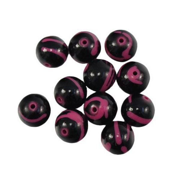 Бусины пластик ⌀16 мм, под мрамор, 11 шт, Astra&Craft, 2-16