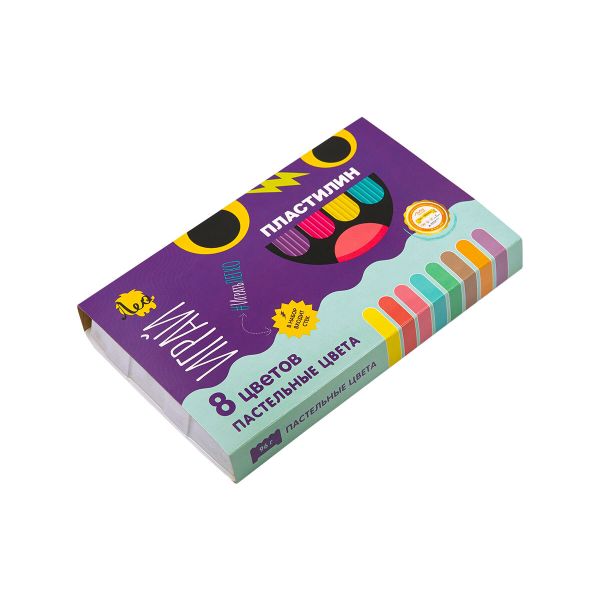 Пластилин восковой Пастельные цвета 96 г, 8 цв, Лео LPMCP-0108