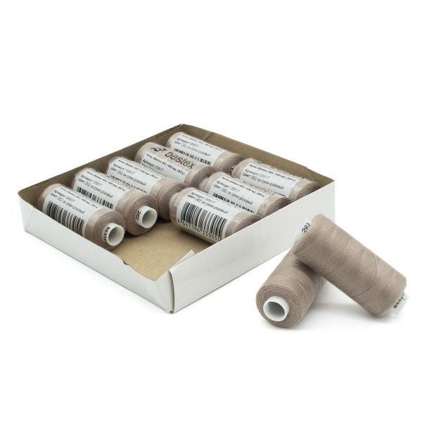 Нитки швейные бытовые Bestex 40/2, 365 м (400 ярд) / 10 кат., 262 пыльно-лиловый