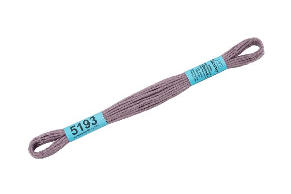 Мулине Gamma 100% хлопок, цв.5193 бежево-сиреневый, 24 мотка по 8 метров