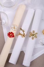 Кольцо декоративное для салфеток ⌀4 см, h5 см, №01 олень/золото, Stilerra PFH-046