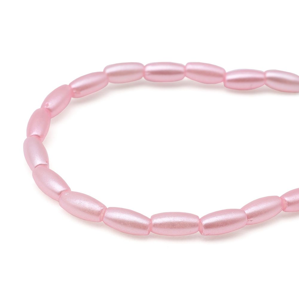 Бусины пластик (жемчуг) 3х6 мм, 15 г, Astra&Craft (розовый), 4AR293/294