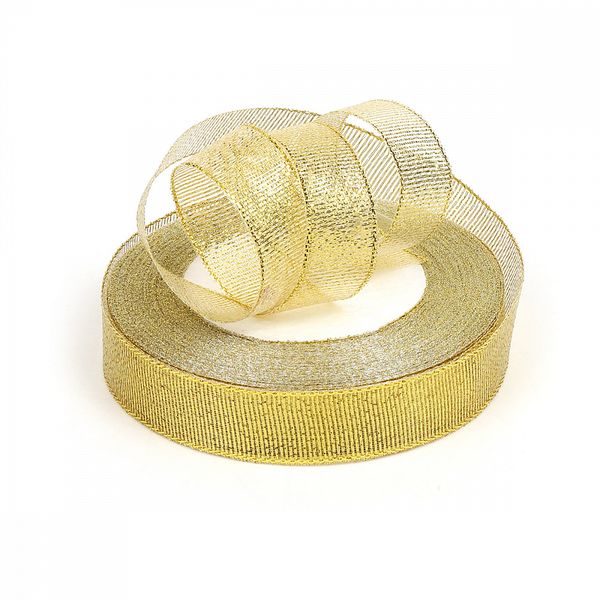 Лента металлизированная 20.0 мм / 22.85±1 метра, цв. золото, Magic4Hobby, упак. 4 шт