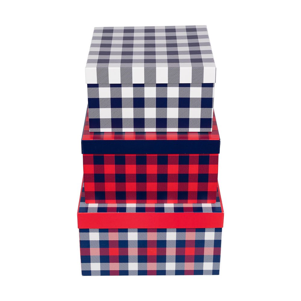 Набор подарочных коробок, 3 шт, 03 Клетка, Stilerra SBOX-S5-3