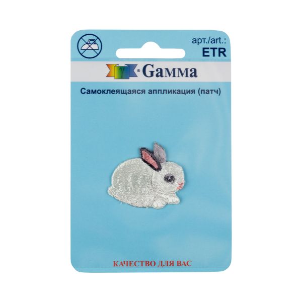 Термоаппликация Кролик 3.5х3 см, №02, 1 шт, 01-236, Gamma ETR