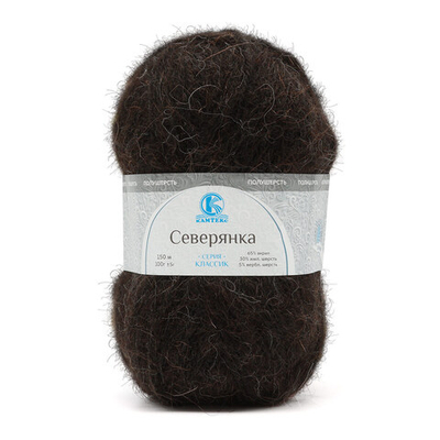 Пряжа Камтекс Северянка / уп.10 мот. по 100 г, 150 м, 003 черный