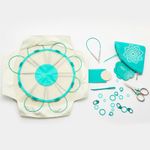 Набор круговых спиц Knit Pro Mindful Explore (Исследовать) нержавеющая сталь, пластик, серебристый, бирюзовый, 8 видов спиц в наборе, 36320
