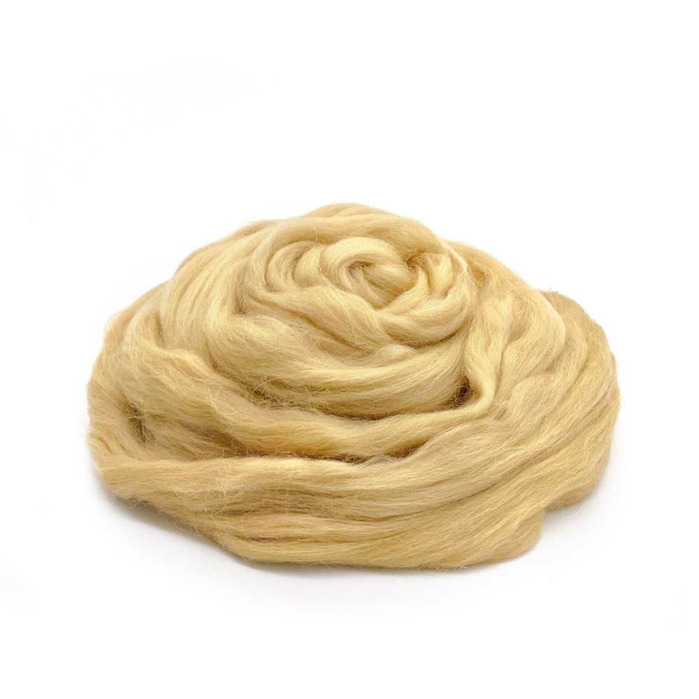 Шерсть для валяния полутонкая 100%, 100 г, цв.124 песочный