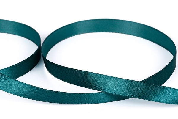 Лента атласная 1-сторонняя 12.0 мм / 33±2 метра, №527L(18-4728) т.зеленый, Gamma