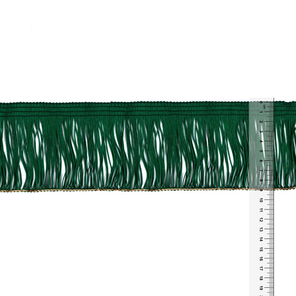 Бахрома отделочная 90.0 мм / 25 метров, 075 зеленый, Gamma 117