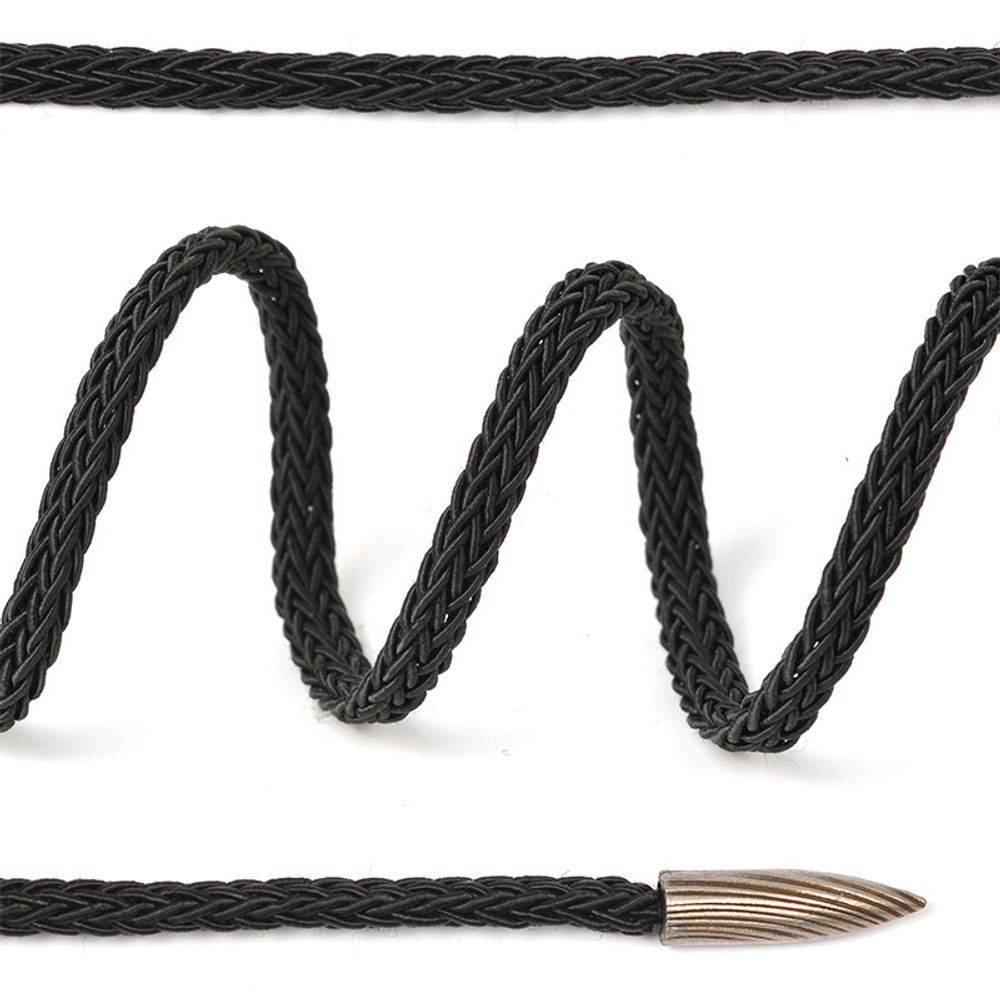 Шнурки круглые 5 мм, длина 130 см, черный, уп.10шт