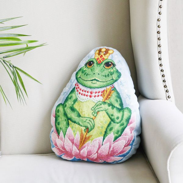 Набор для вышивания нитками Panna, подушка Царевна-лягушка, 37x44 см
