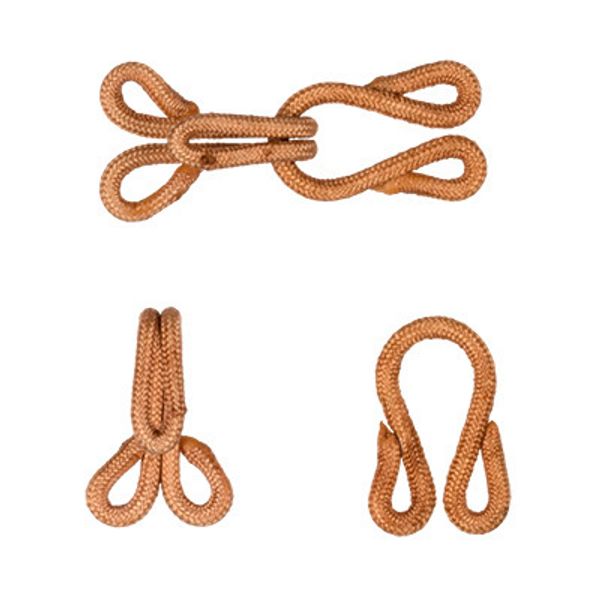 Крючок шубный обтяжной 15 мм, 10 шт, 04 бежевый, Gamma