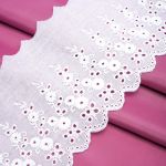 Кружево шитьё х/б 117 мм / 3.4 метра, цвет белоснежный