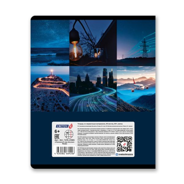 Тетрадь со справочным материалом Огромный мир внутри, A5 48 л. на скобе 60 г/м², белизна 90% 10 шт клетка, 01805 Огромный мир внутри Физика, Светоч Т278