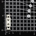 Фиксатор (зажим) для шнура пластик 2 отв., ⌀3.5 мм, 8.2х26 мм, белый матовый, 50 шт
