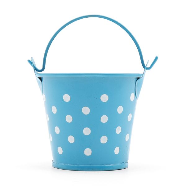 Ведро в горошек 6х5,3см (голубой), AR004-1