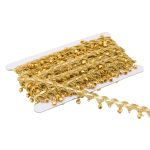 Тесьма металлизированная с бубенчиками 1,5см, 9,14м (золото)