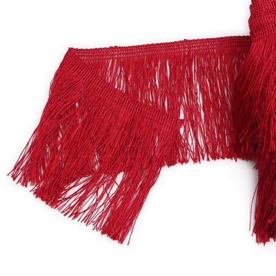 Бахрома отделочная широкая 120.0 мм / 25 метров, 171 красный