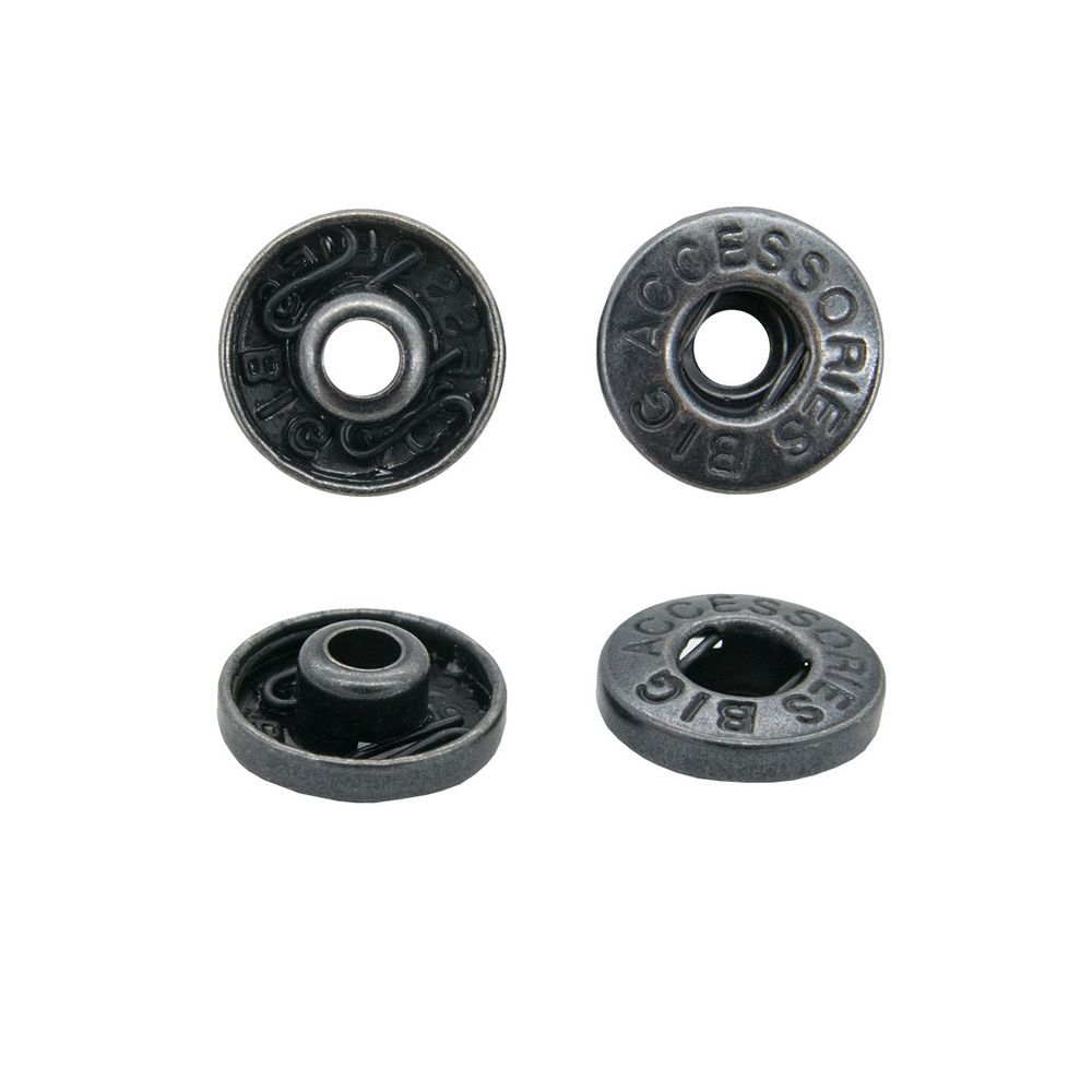 Часть кнопки Альфа (S-образная) ⌀11.5 мм (B-часть), 5 чернен, 100 шт, BIG