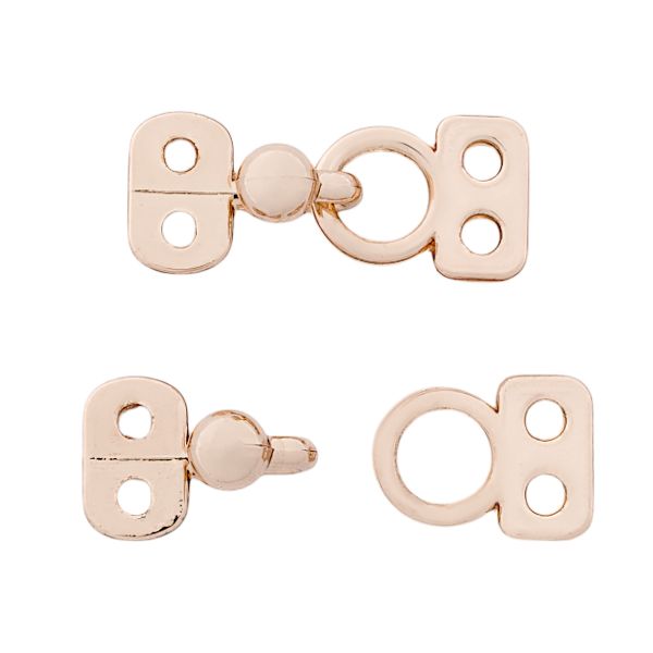 Крючки пришивные декоративные 17х6 мм, gold, 10 шт