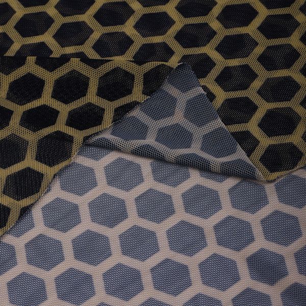 Сетка бельевая эластичная 100 г/м², шир.160 см / 3 метра, принт Соты /SZ025816.14/