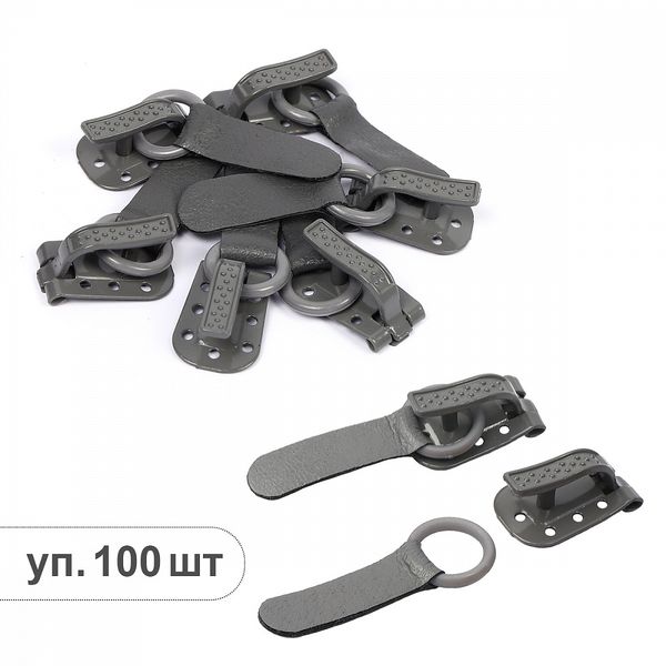 Крючок шубный TBY 50 мм, TBY-0122, цв. S275 серый уп. 100 шт