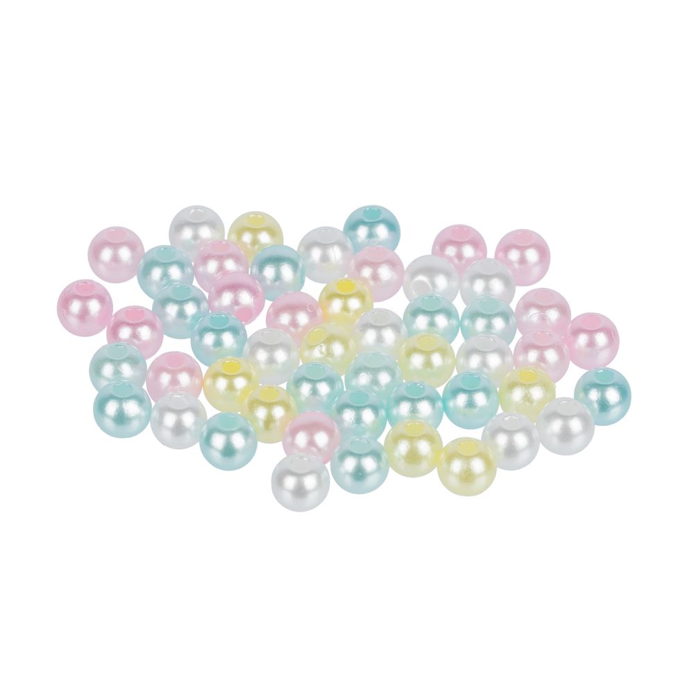 Бусины пластик ⌀6 мм, 100±2 г, №09 ассорти, Zlatka PB-1