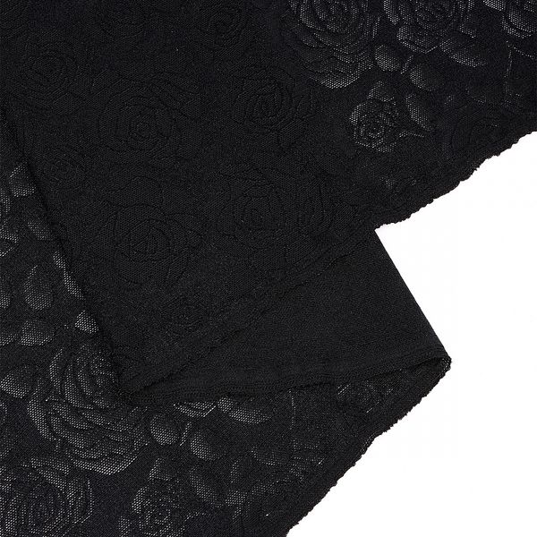Сетка бельевая эластичная 155 г/м², шир.120 см / 130 метров, жаккард, цв.черный /OLG017/