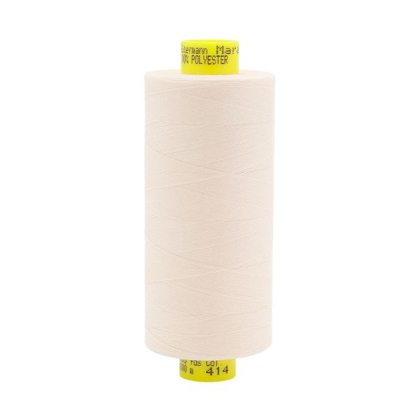 Нитка особо тонкая Gutermann Mara №150 (150/2), 1000 м, 713953, цв. 414 св.кремово-бежевый, 1 катушка