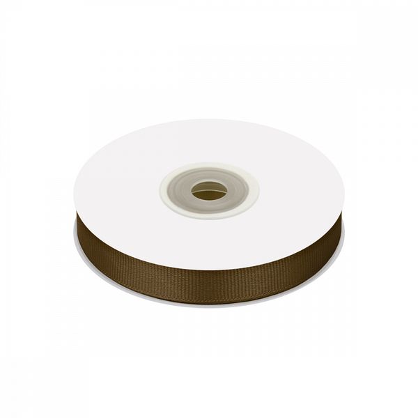 Лента репсовая (в рубчик) 12.0 мм / 22.8±1 метра, 814 коричневый, Magic4Hobby