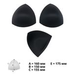 Бельевые чашечки для бюстгальтера Antynea PUSH-UP треугольные б/уст. с наполн., (FC-72.18), разм.75, 04-черный, 1 пара