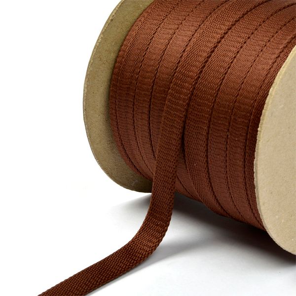 Шнур полиэфир плоский ⌀12.0-15.0 мм / 50 метров, 06с2341 коричневый