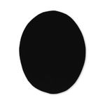 Термоаппликация, овал №1 13х10 см, 2 шт, 1-01-06 бархат черный, Blitz