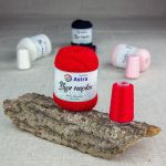 Пряжа Astra Premium (Астра Премиум) Пух норки / уп.1 мот. по 50 г, 290 м, 010 ярко-красный