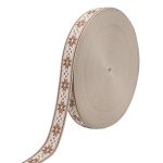 Стропа (ременная лента) 38 мм / 45.72 метра, [34.05 г/пог.м], с принтом 1-сторонняя, T0741 бежевый/коричневый, 3Al359